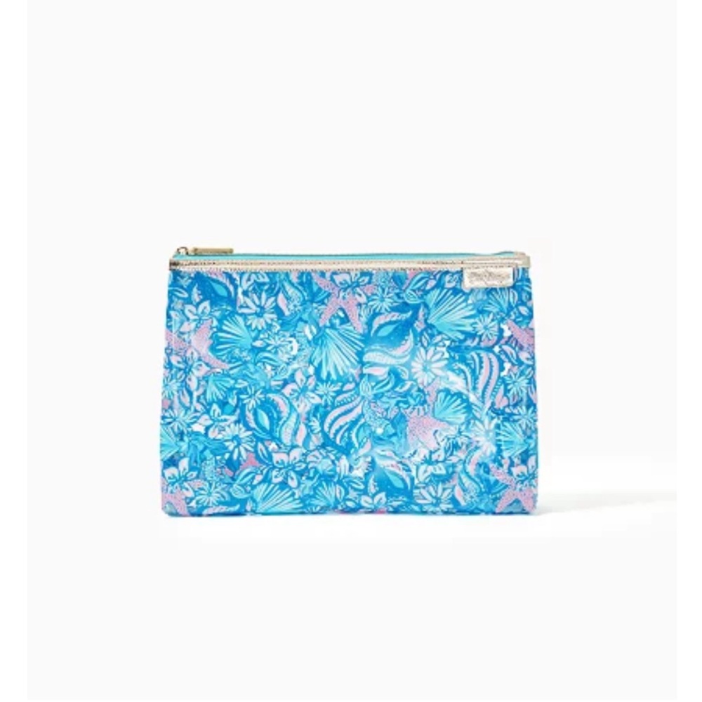 Lilly Pulitzer pouch. Brand new in packaging. Beautiful Amalfi Blue pattern